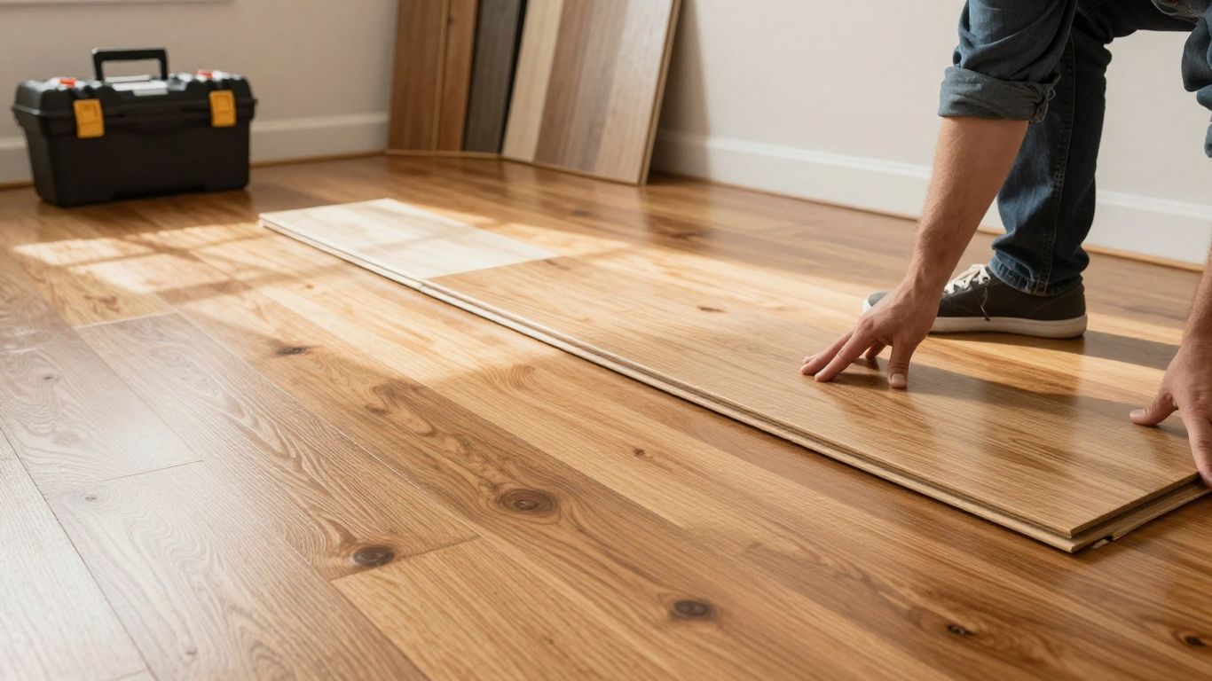New hardwood floors in a bright Bristol home.