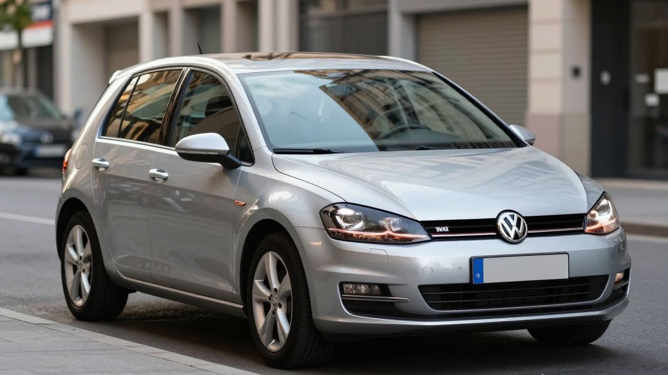 Gebrauchter VW Golf 7 im Stadtbild