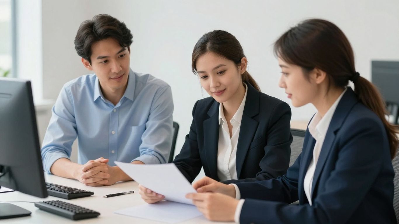 Bewerberin im Gespräch mit einem Recruiter