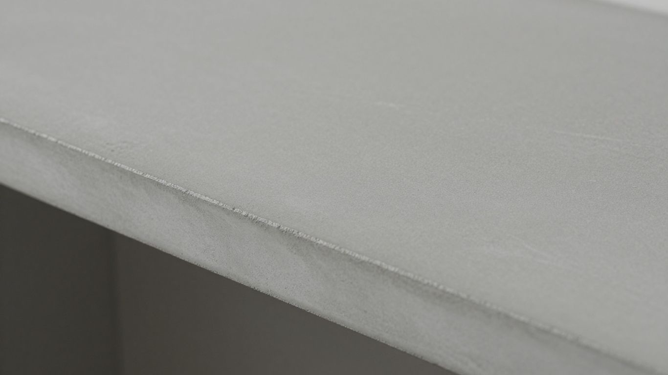 DIY cement worktop surface detail