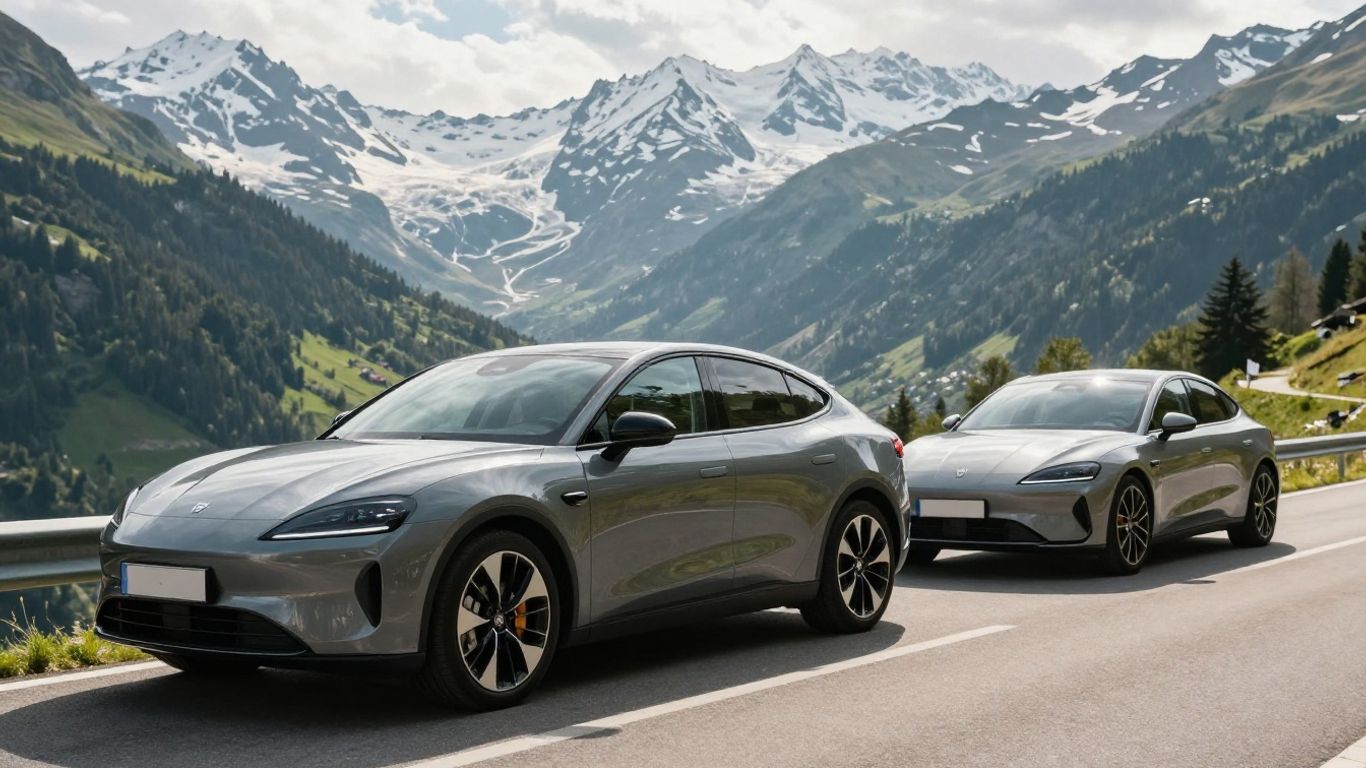 Autos auf Schweizer Bergstraße mit Wertverlust-Thema