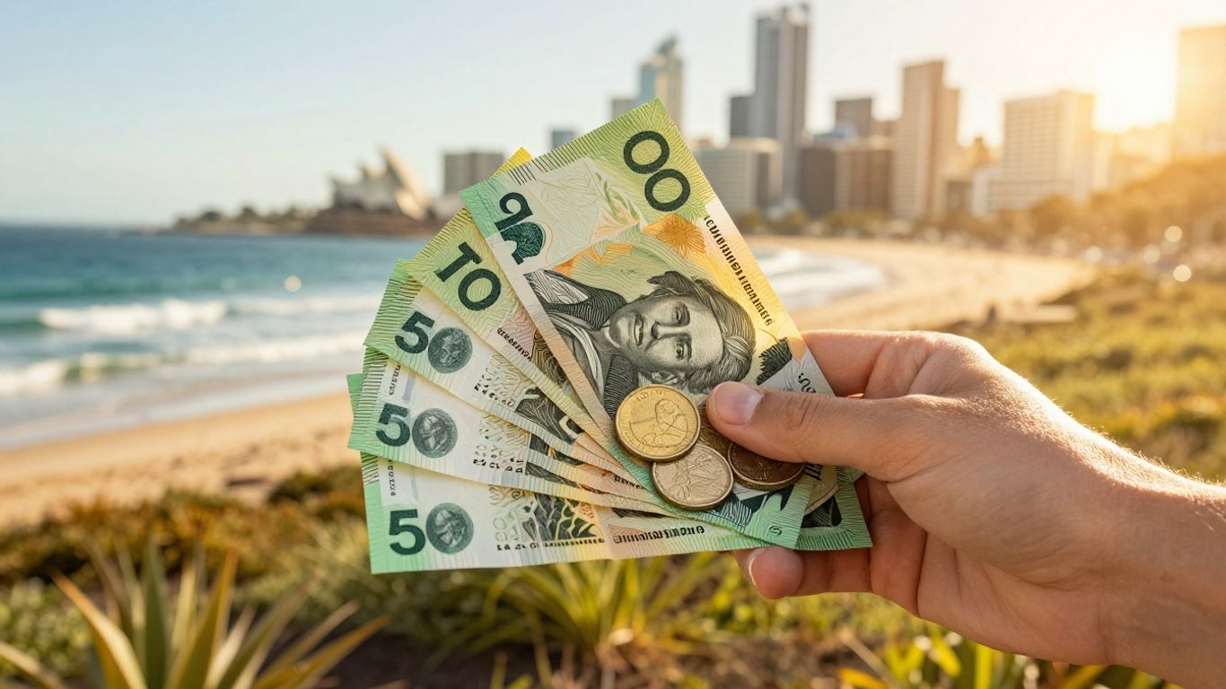 Australian dollars being earned in sunny Australia