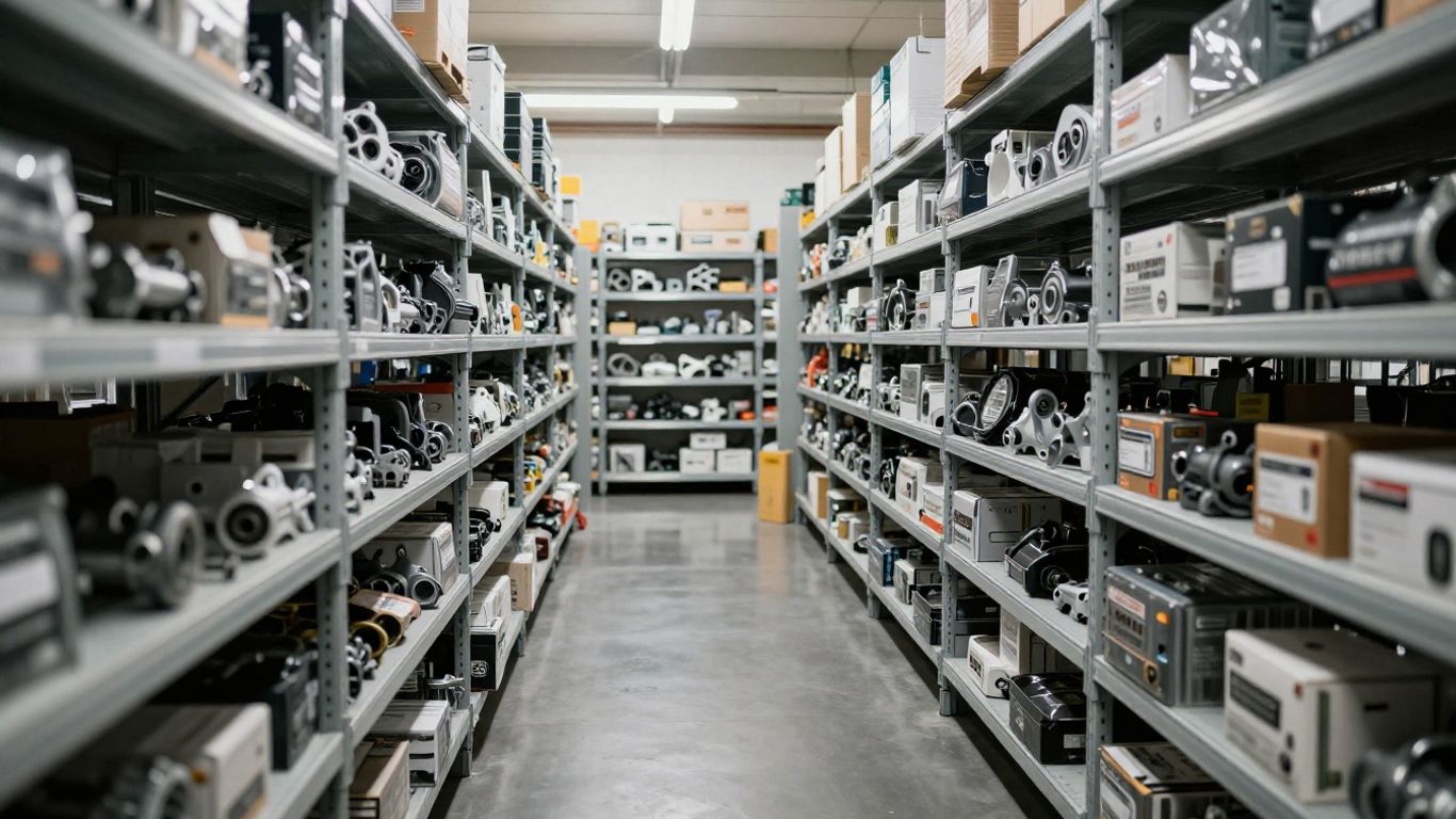 Warehouse storage for automotive parts