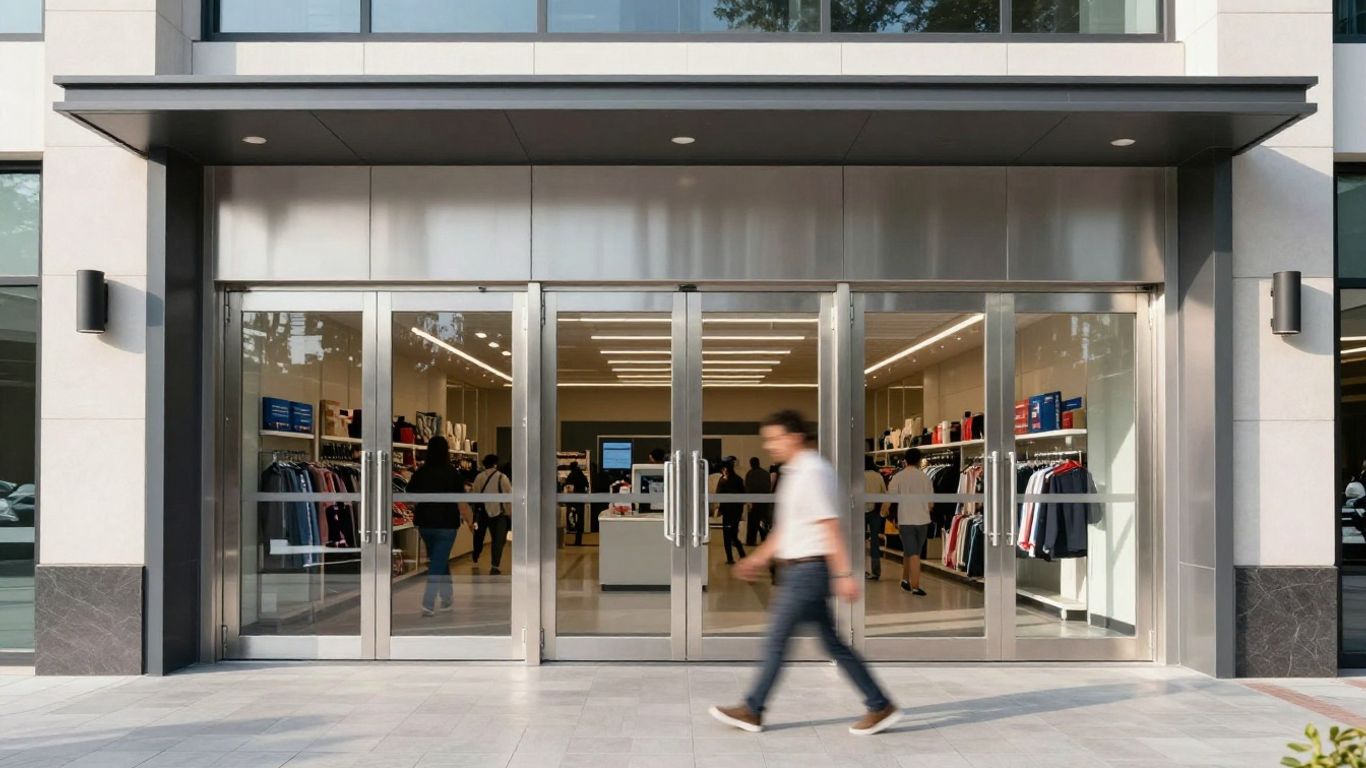 Retail park and superstore entrances: How automatic sliding doors handle 1,000+ visitors a day