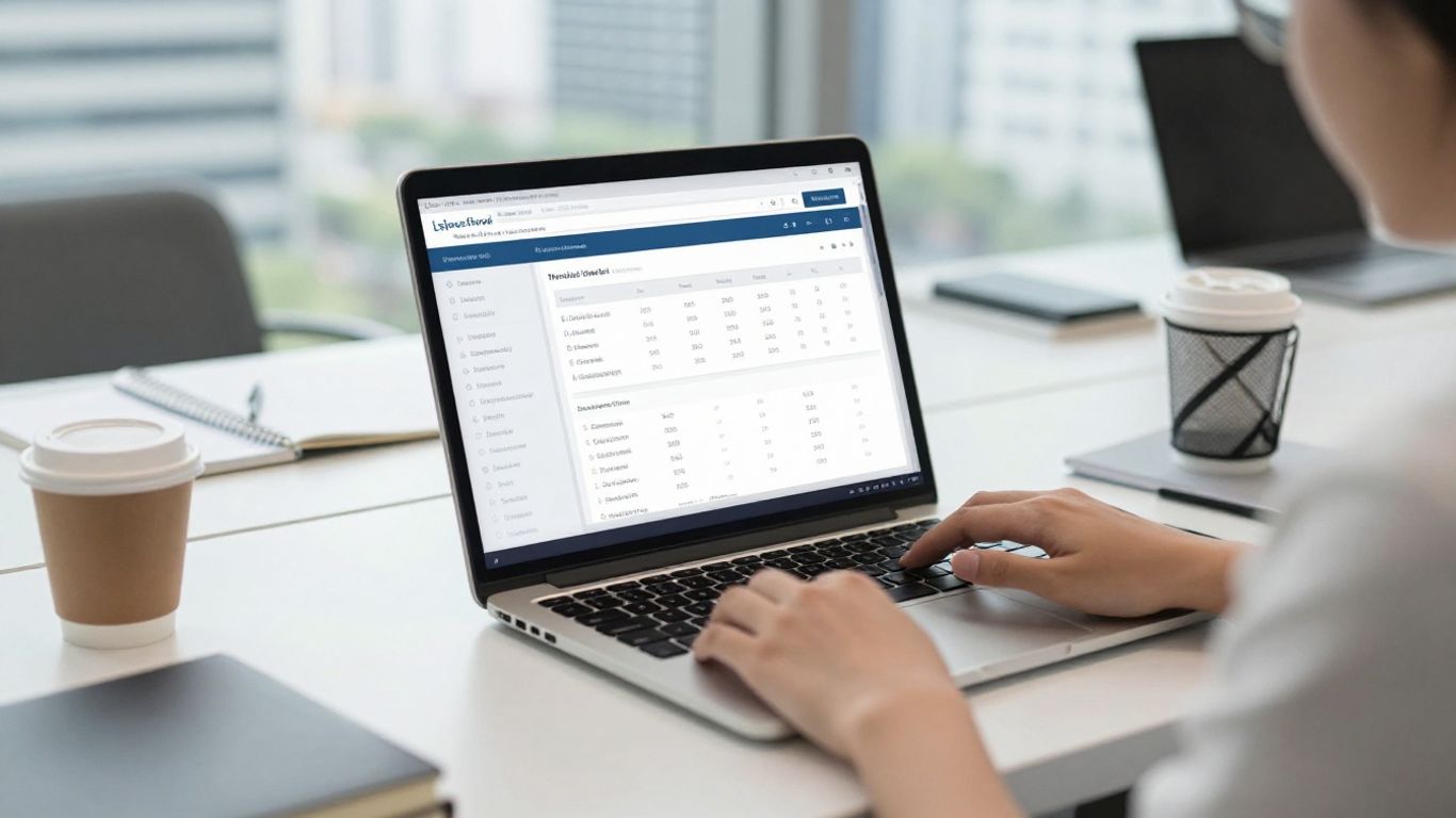 Analyst reviewing Singapore website funnel data