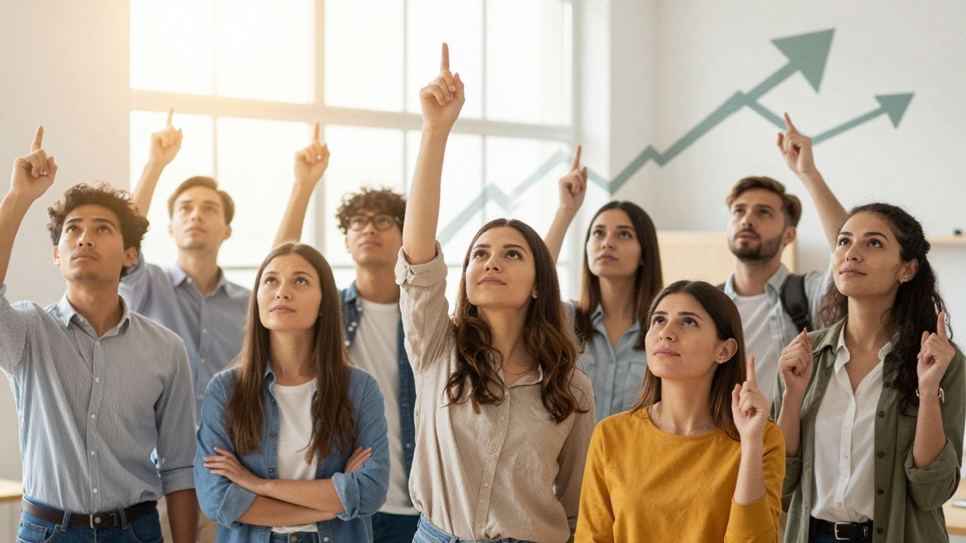 Students looking towards a brighter financial future.