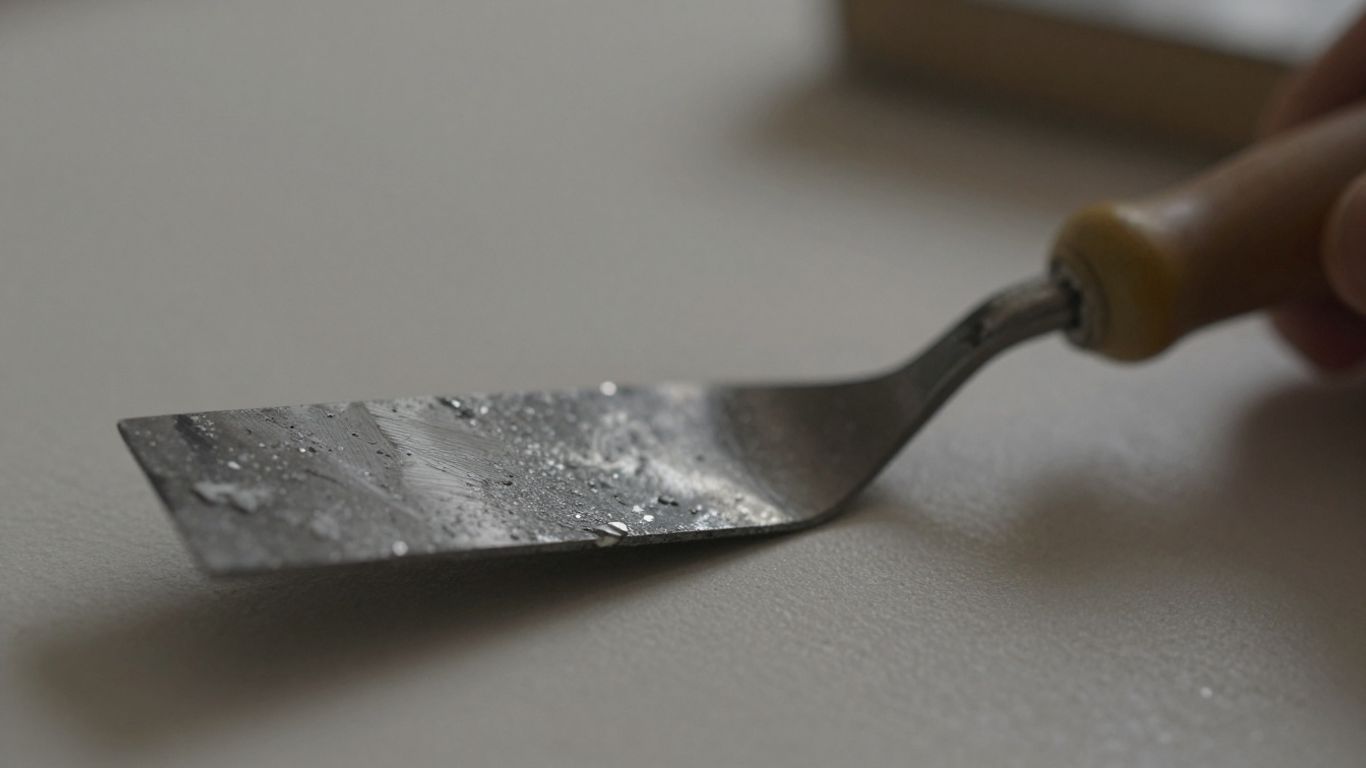 Painter's putty knife for interior home painting.