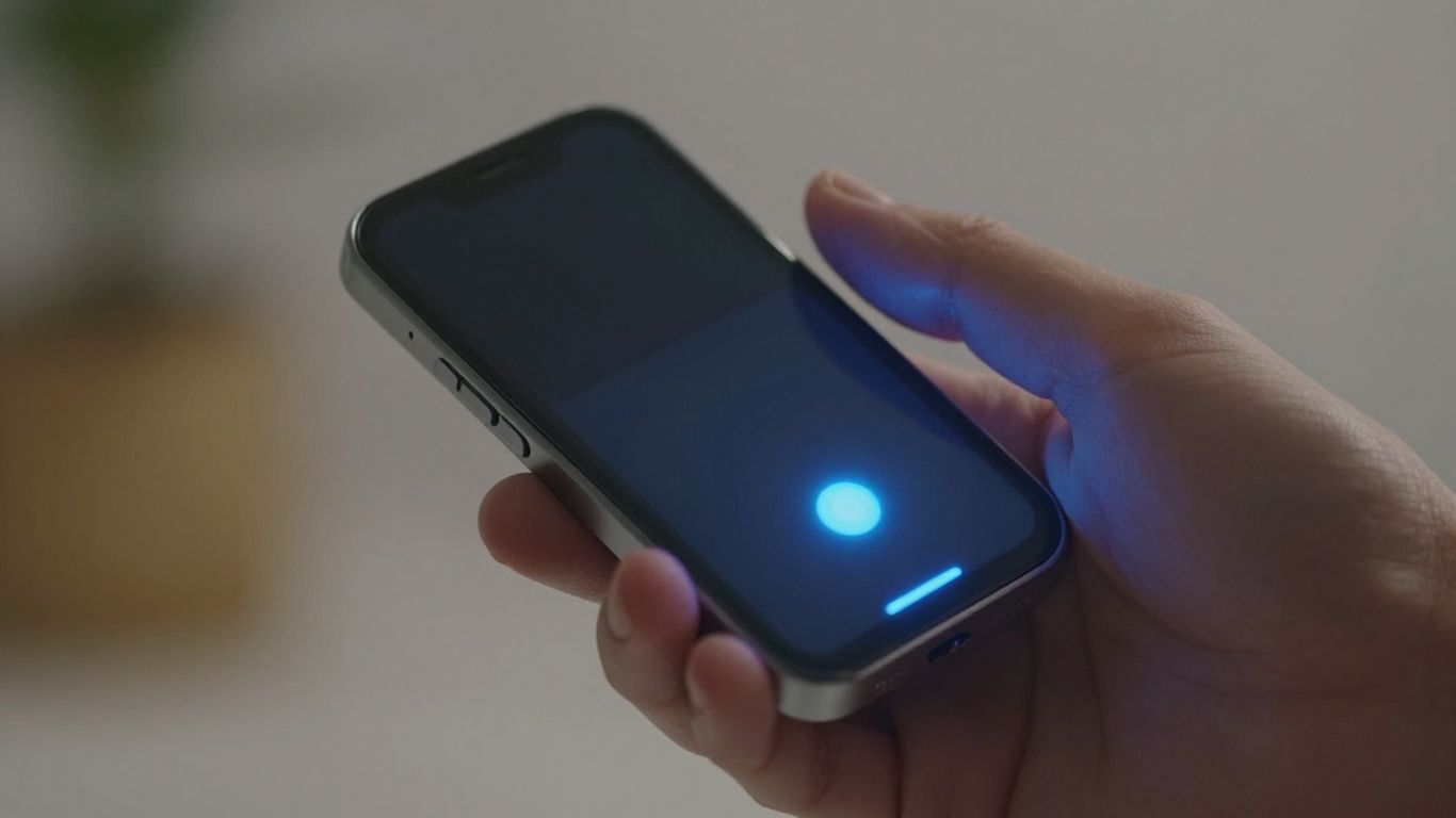 Modern device with glowing blue lights