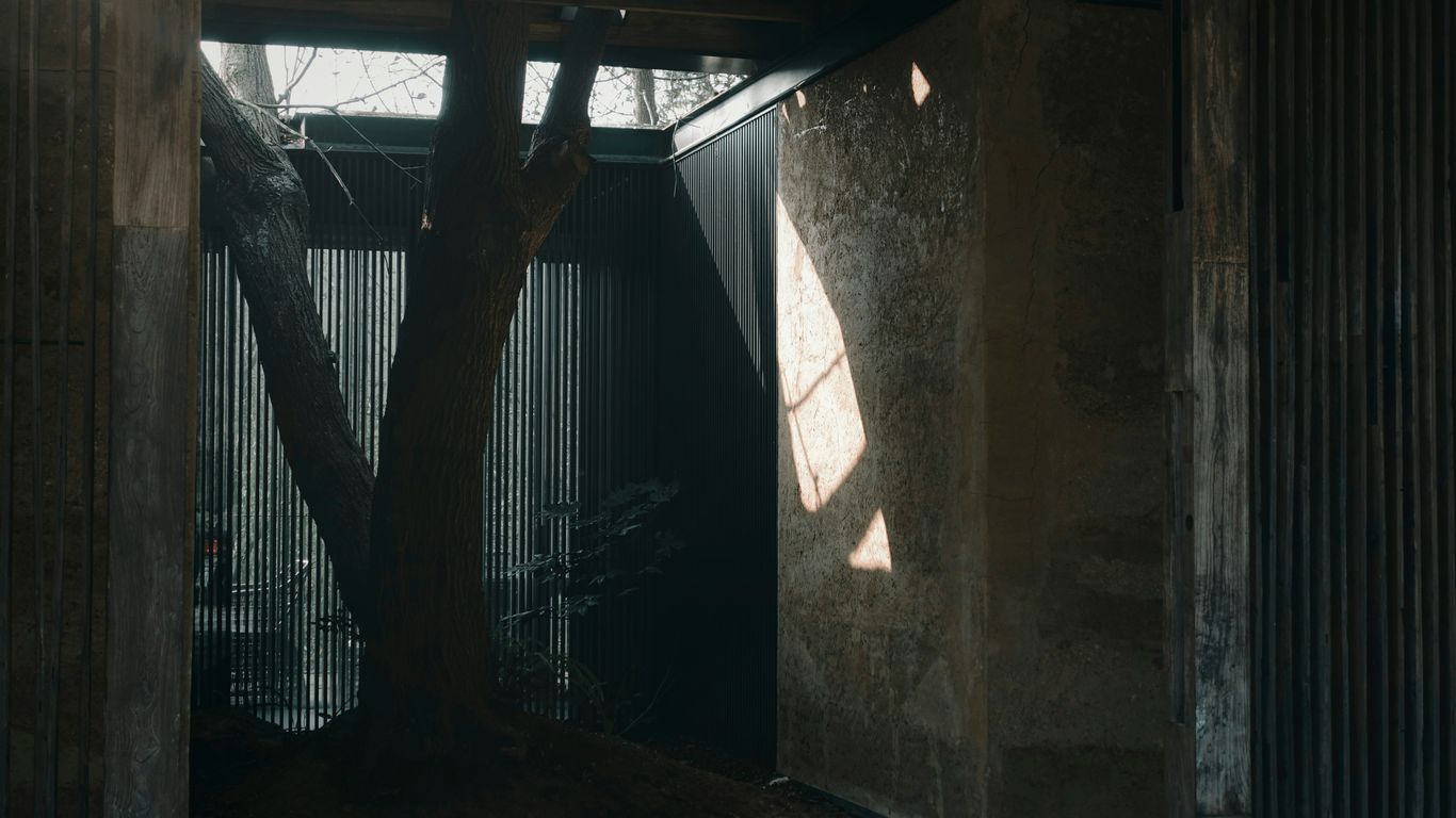 A quiet corner of the courtyard