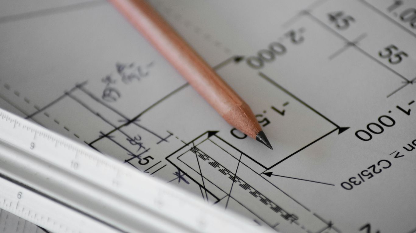 Technical blueprints for custom acrylic project