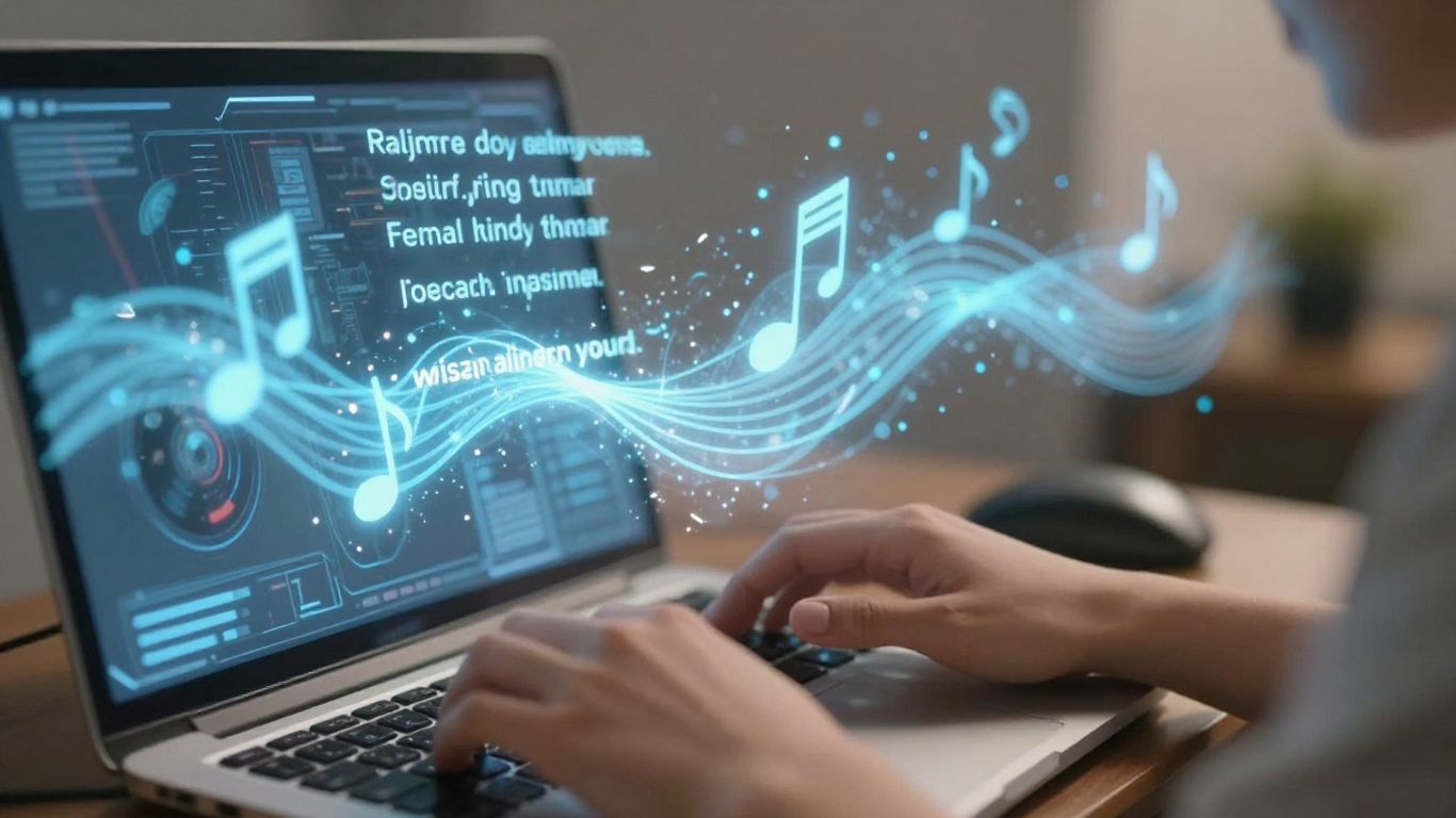 AI song generation from typed lyrics.