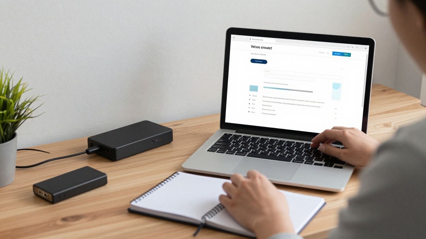 Technician maintaining WordPress site in Readingoffice