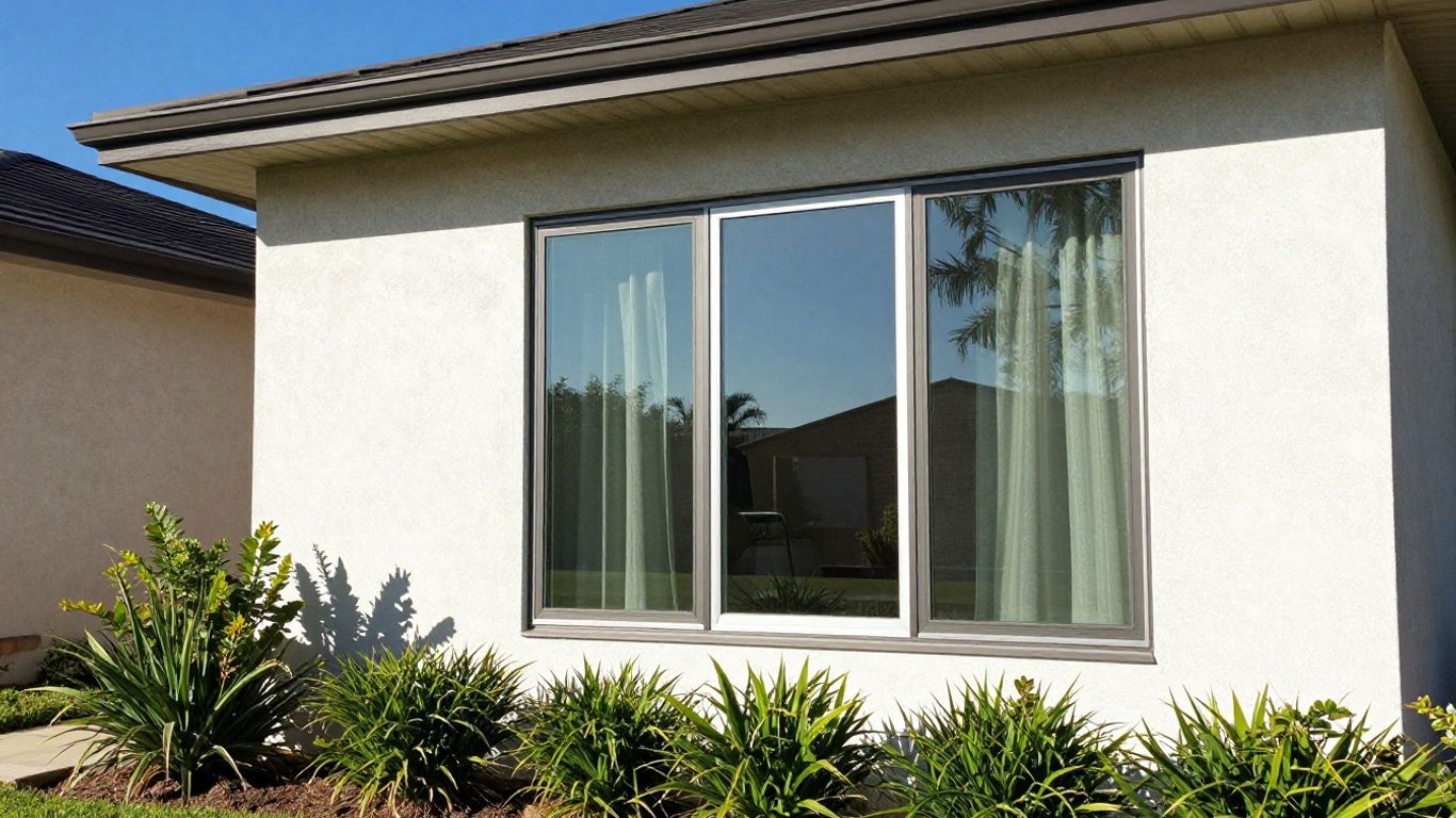 Energy efficient window on a hot Texas day.