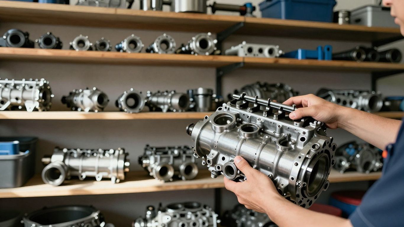 BMW car parts in a workshop with warranty.
