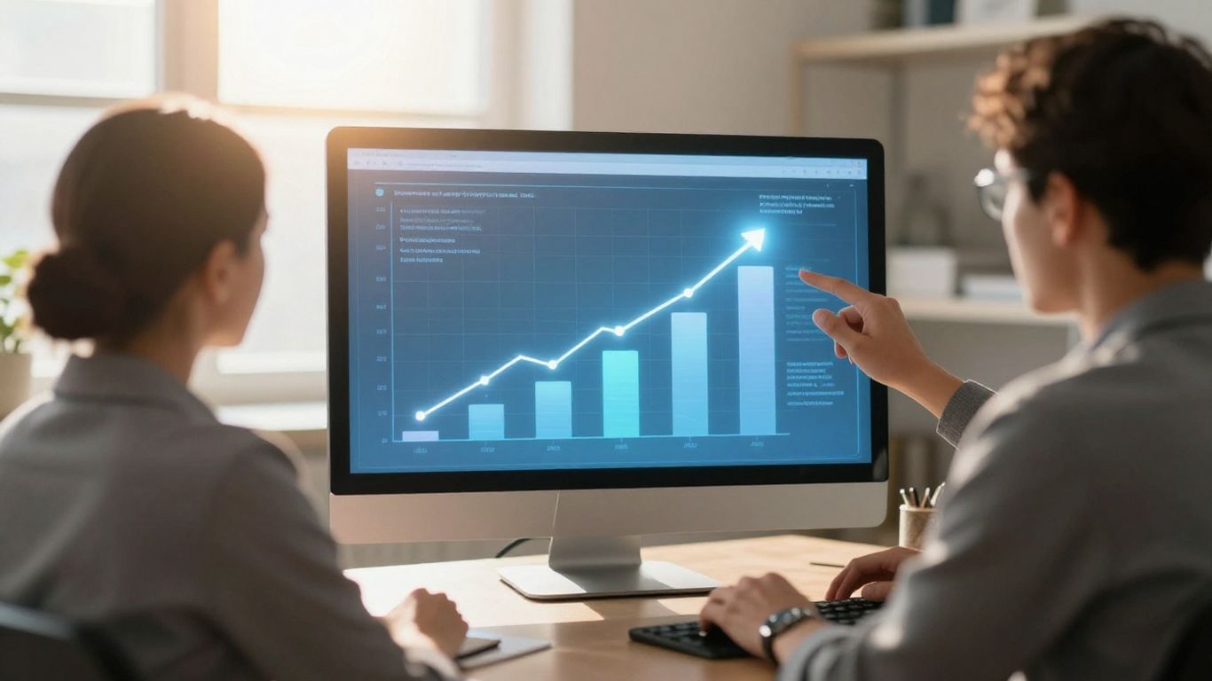 Small business owner viewing digital growth roadmap
