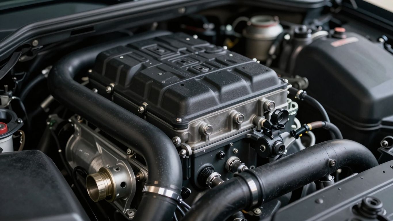 Electronic throttle body in a Land Rover engine bay