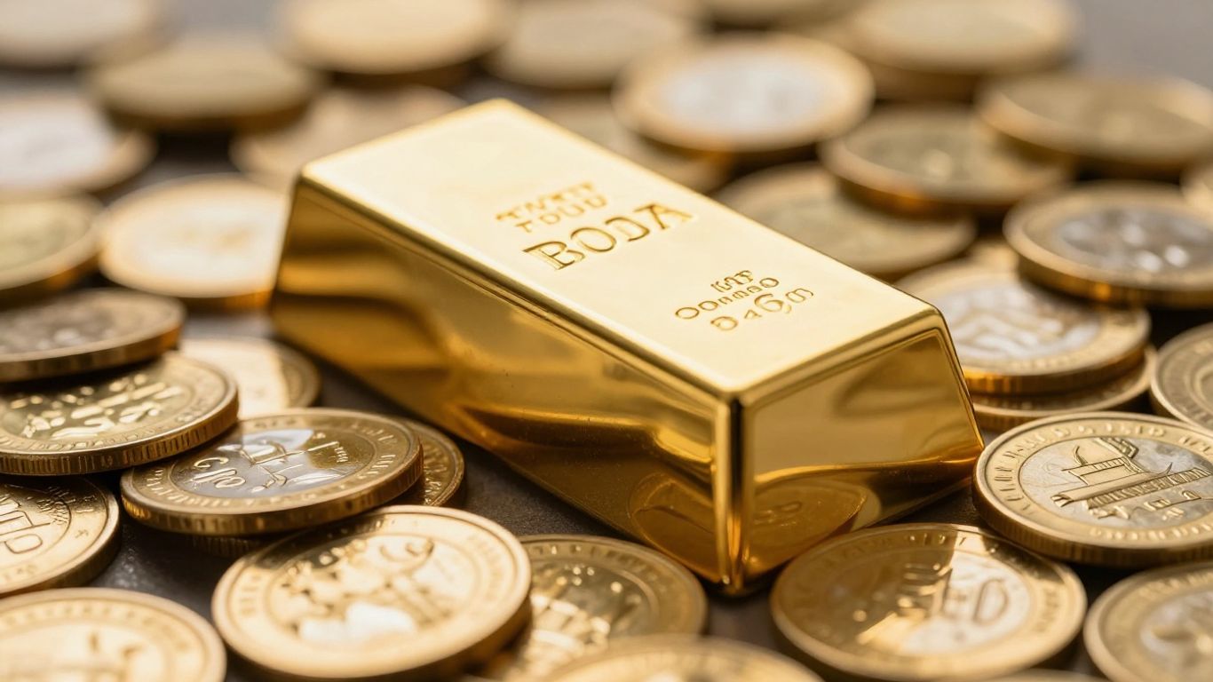 金幣上的金錠。