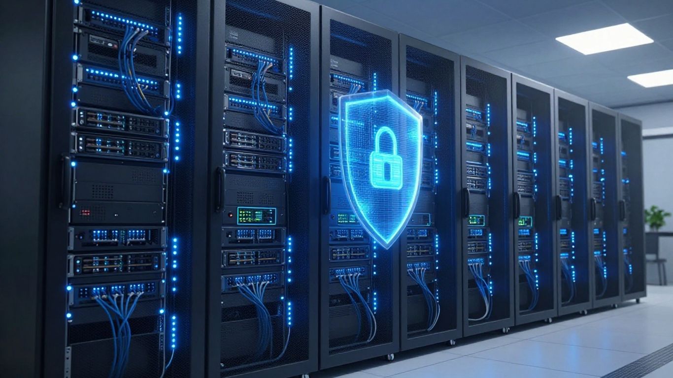 Secure server room with digital shield