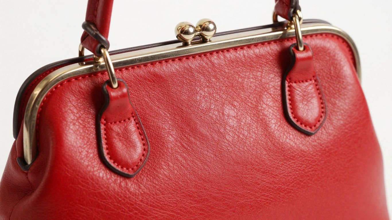 Classic vintage red purse with elegant design