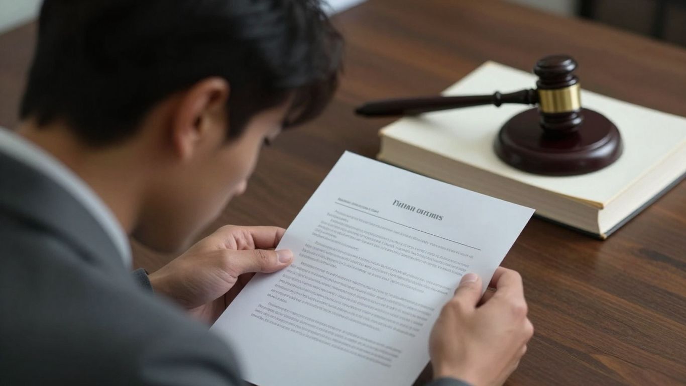 Persona preocupada con carta de deportación.