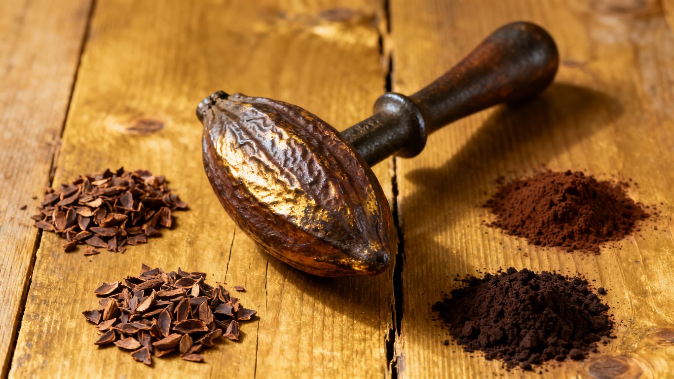 Traditional cacao processing tools in a kitchen