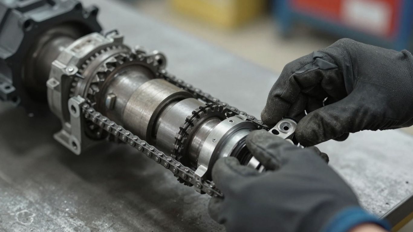 Transfer case components during drivetrain inspection