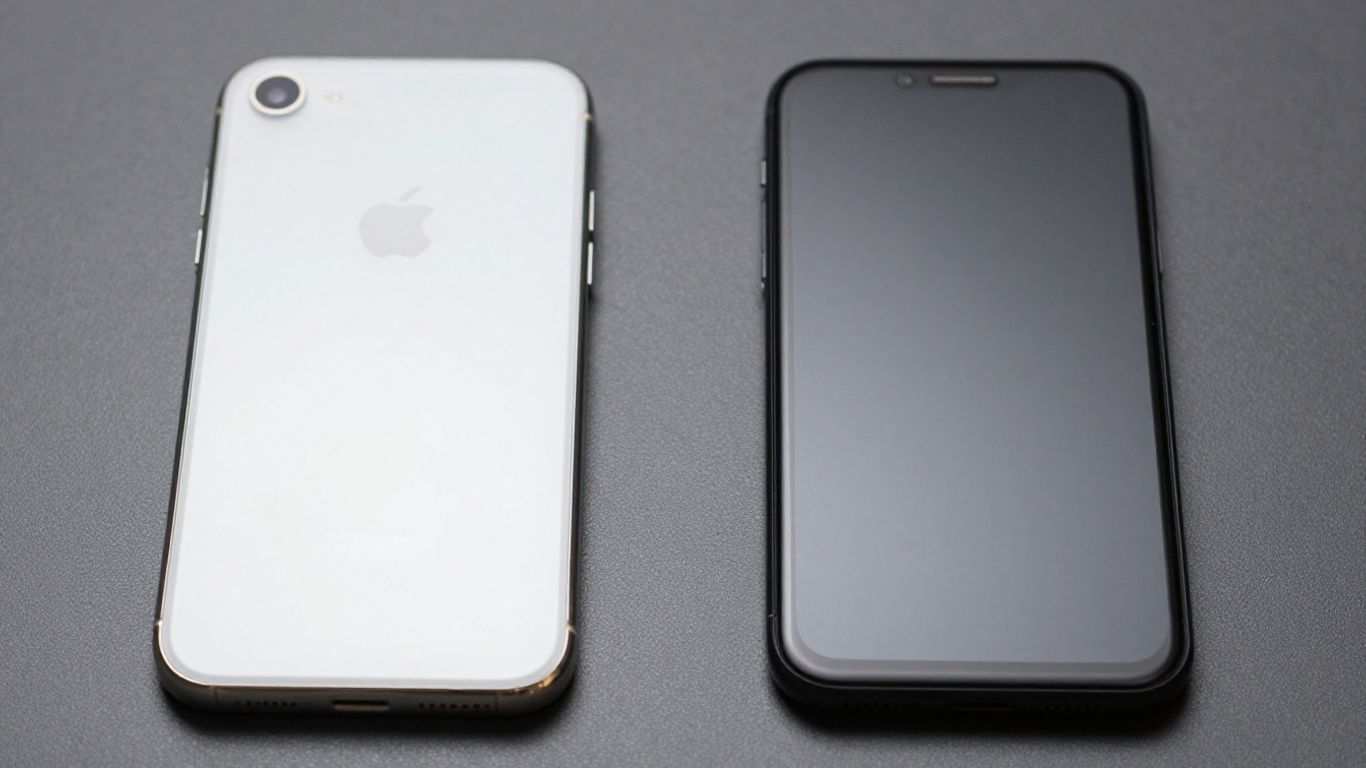 Refurbished phone next to a used phone