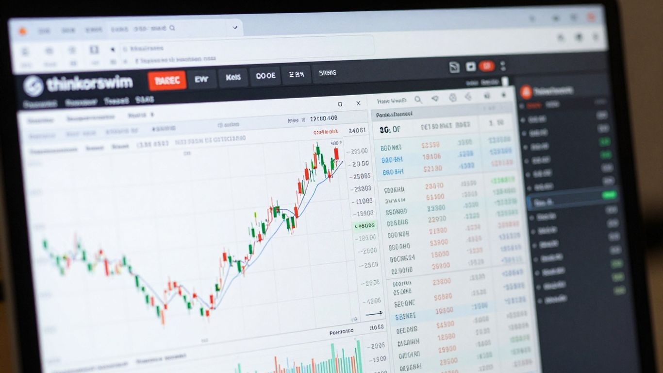 thinkorswim trading platform interface on a computer screen.