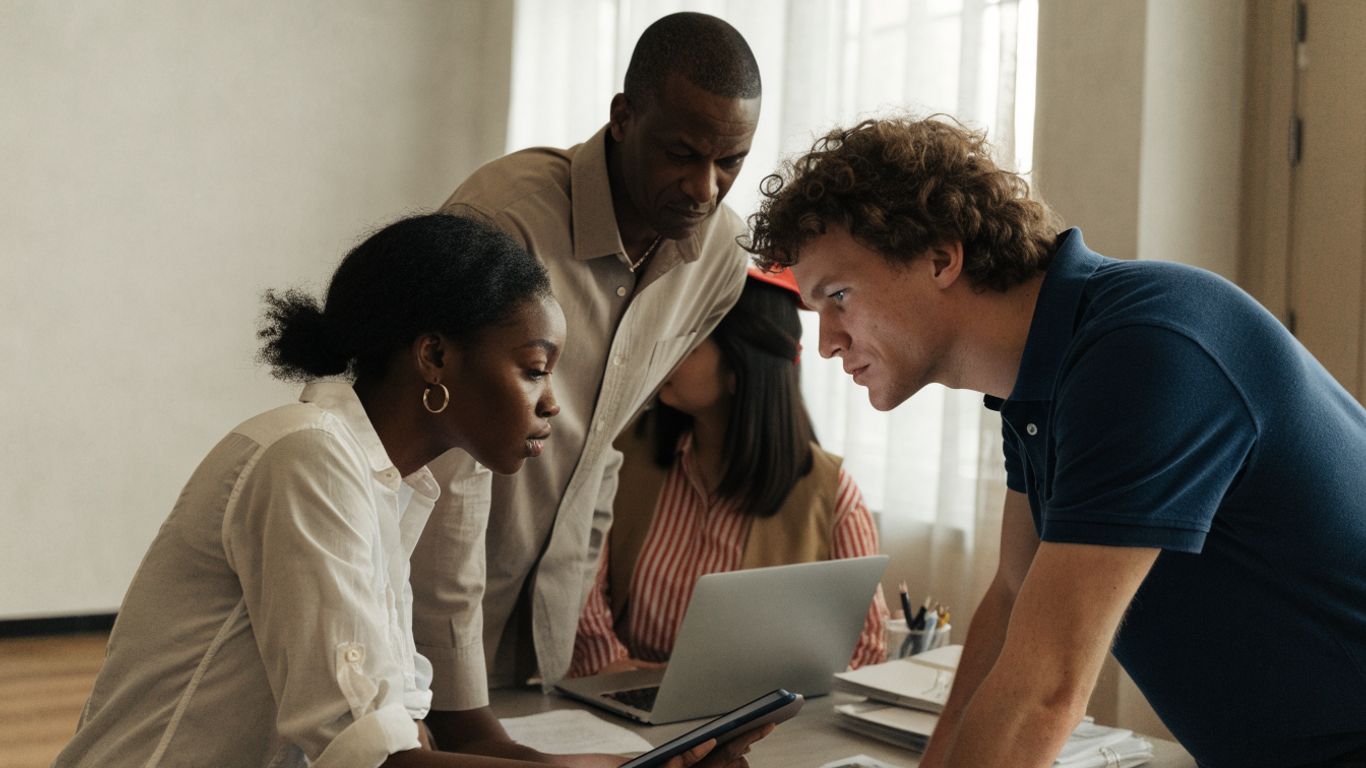 Practice team reviewing a connected workflow
