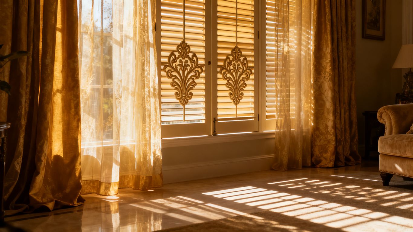 Stylish window coverings beyond blinds in a sunlit room.