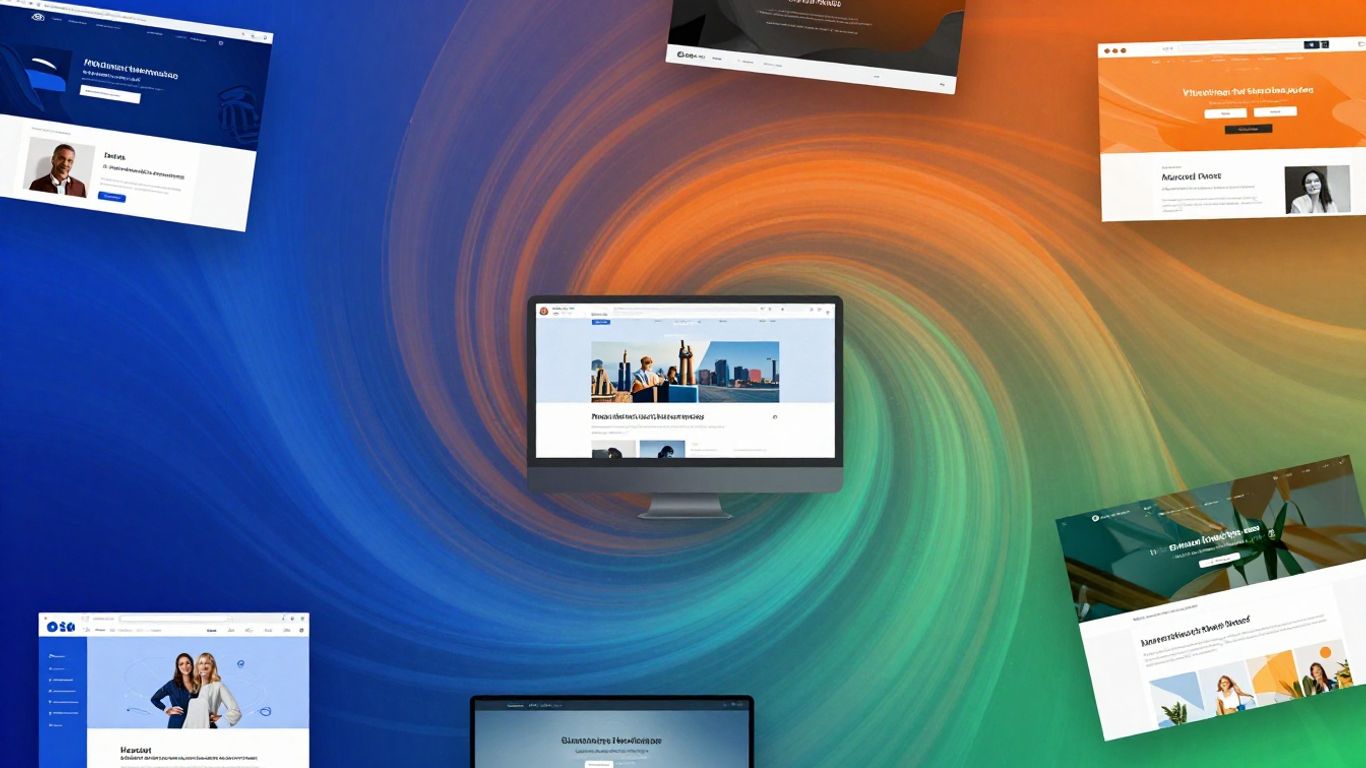 Website designs with vibrant colour palettes evoking emotion.