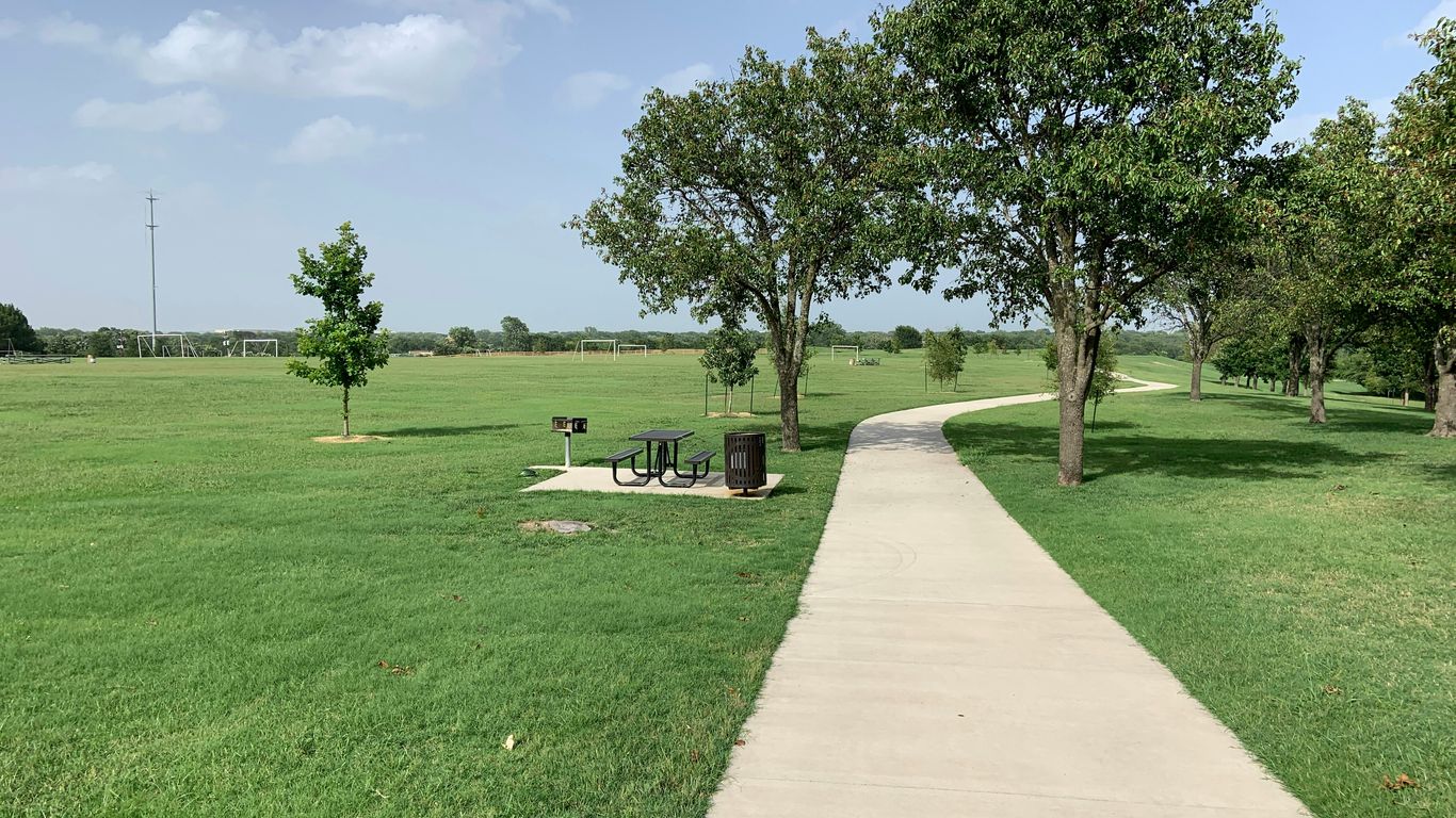 A scenic path winding through the park