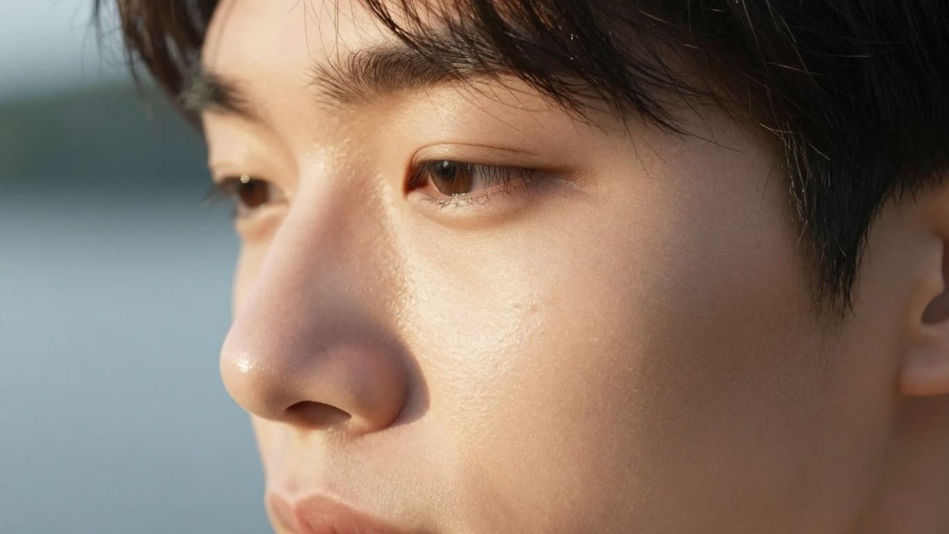 Traveler's glowing skin after a journey.