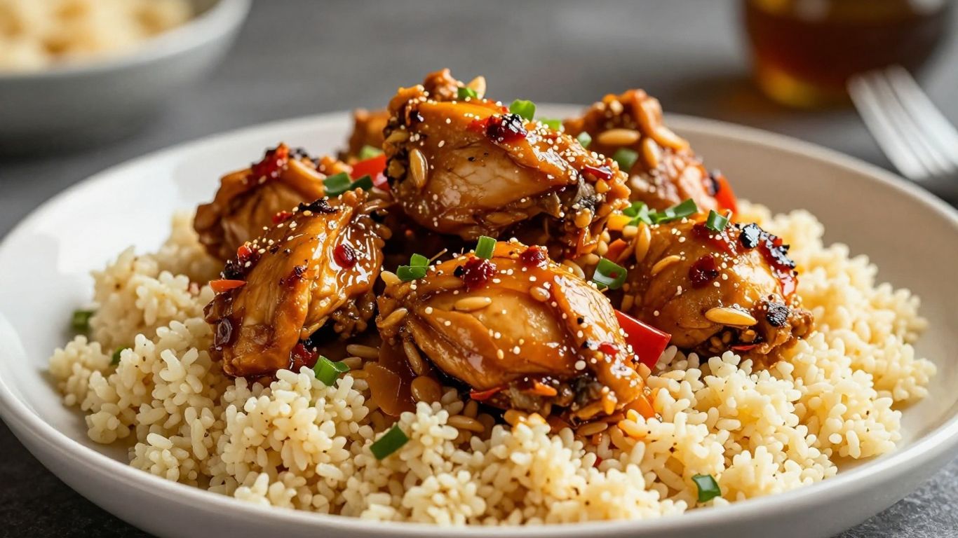 Spicy chicken with couscous for weight loss meal prep.