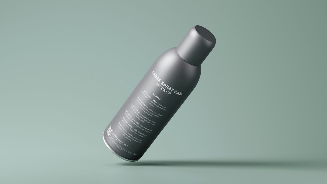 a bottle of shampoo on a green background
