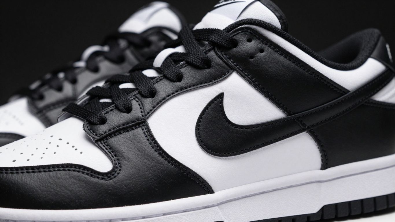 Noul pantof sport Dunk Panda, elegant și modern.