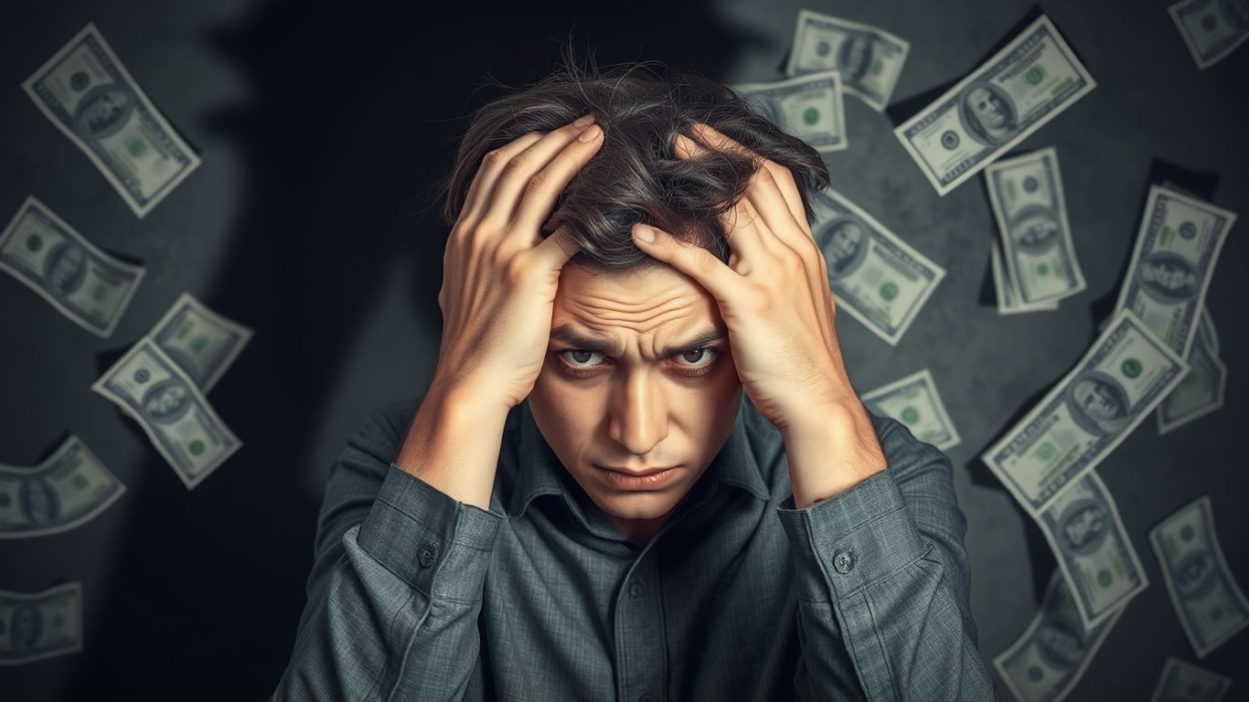 Person stressed about loan default