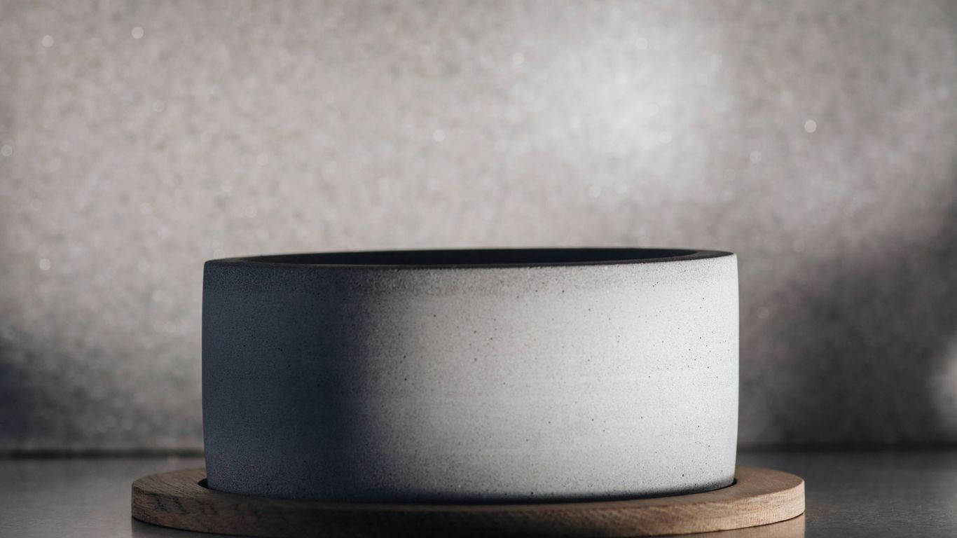 A clean, minimalist cake display table
