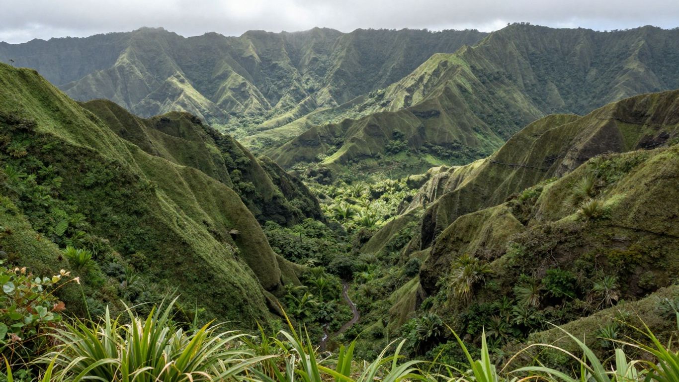 Volcanic landscape view