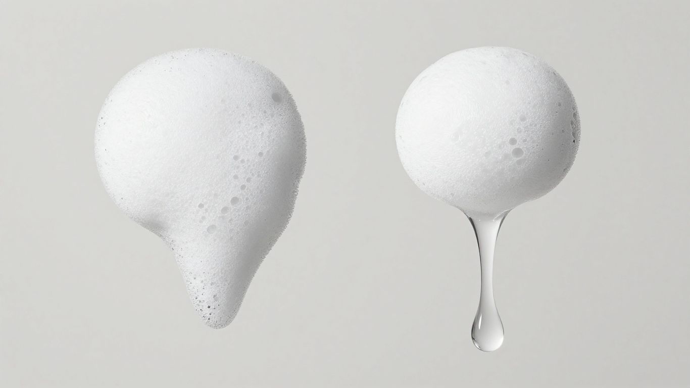 Foam and liquid minoxidil side-by-side comparison.