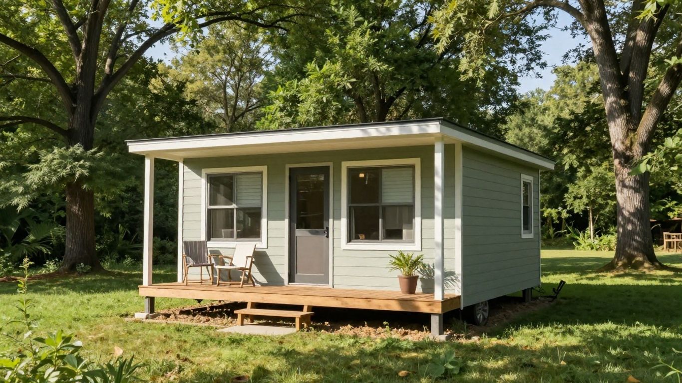 Tiny house in a New Jersey backyard.