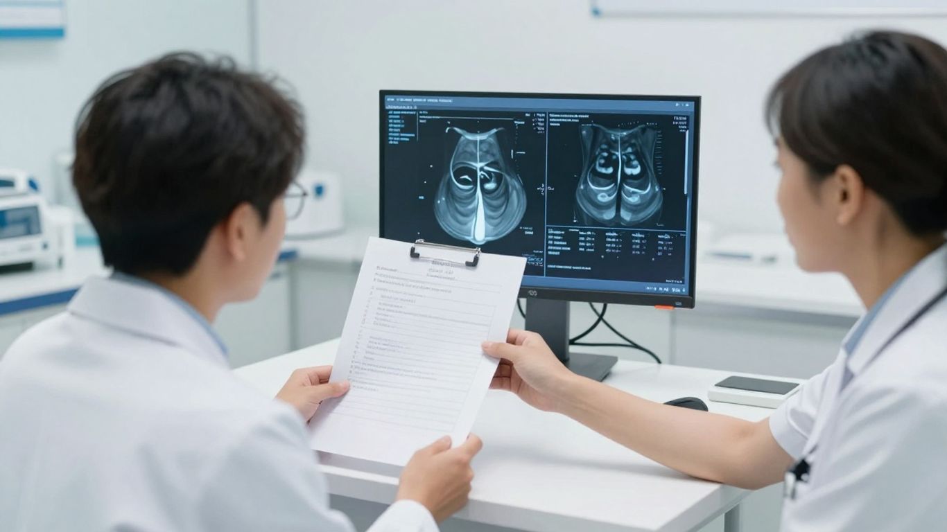 Estudo clínico com paciente em avaliação