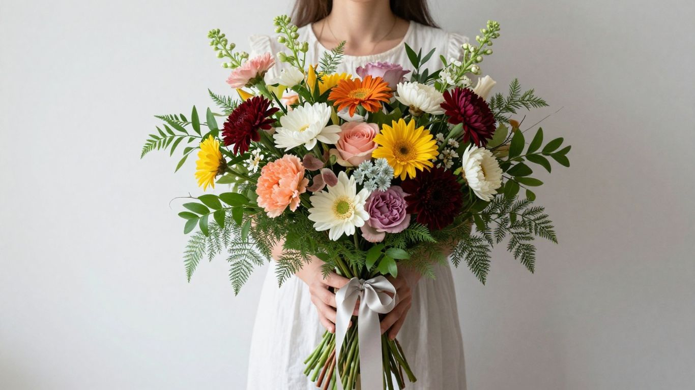 Expert florist preparing arrangements