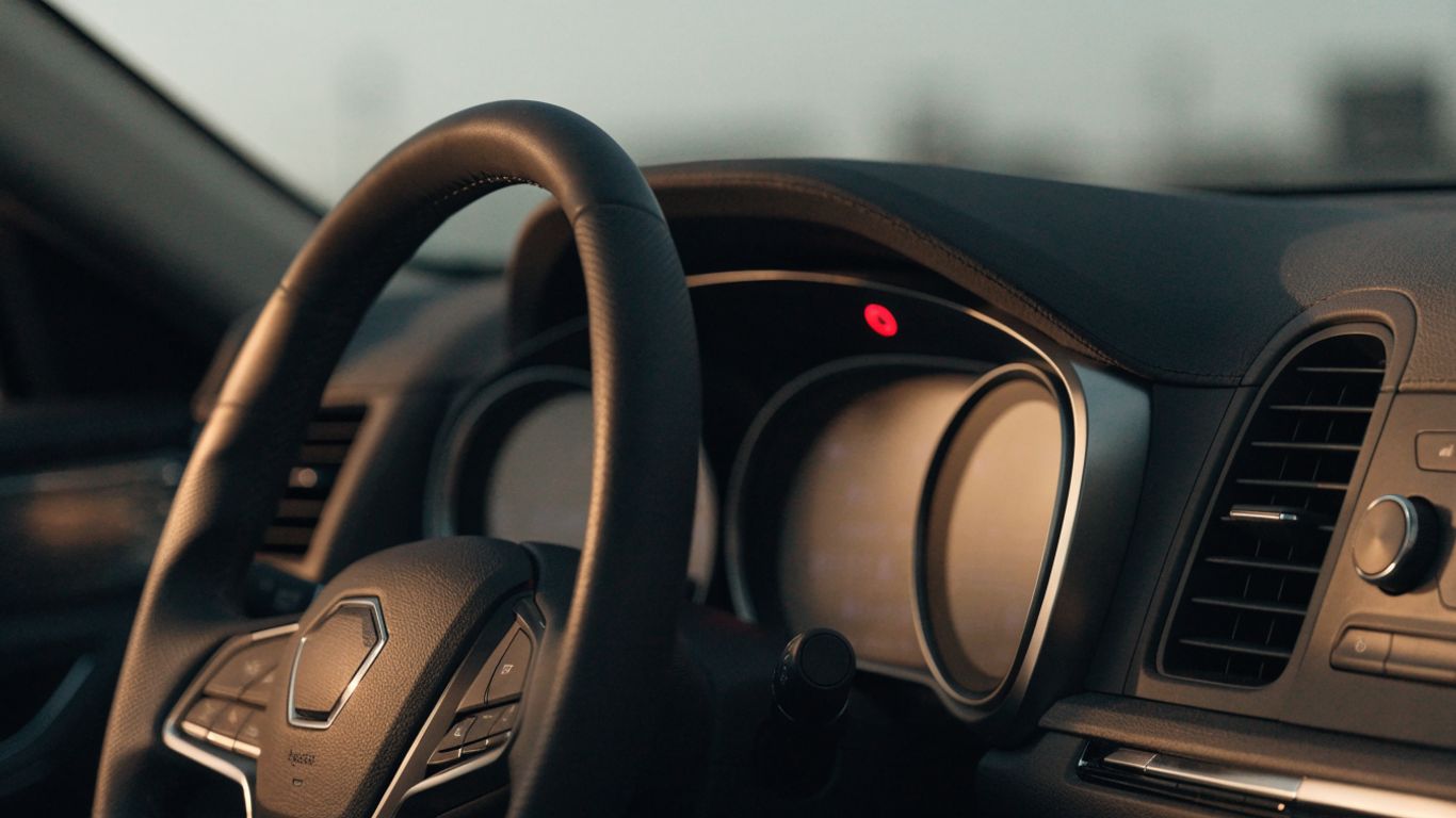 Dashboard warning light inside a modern vehicle