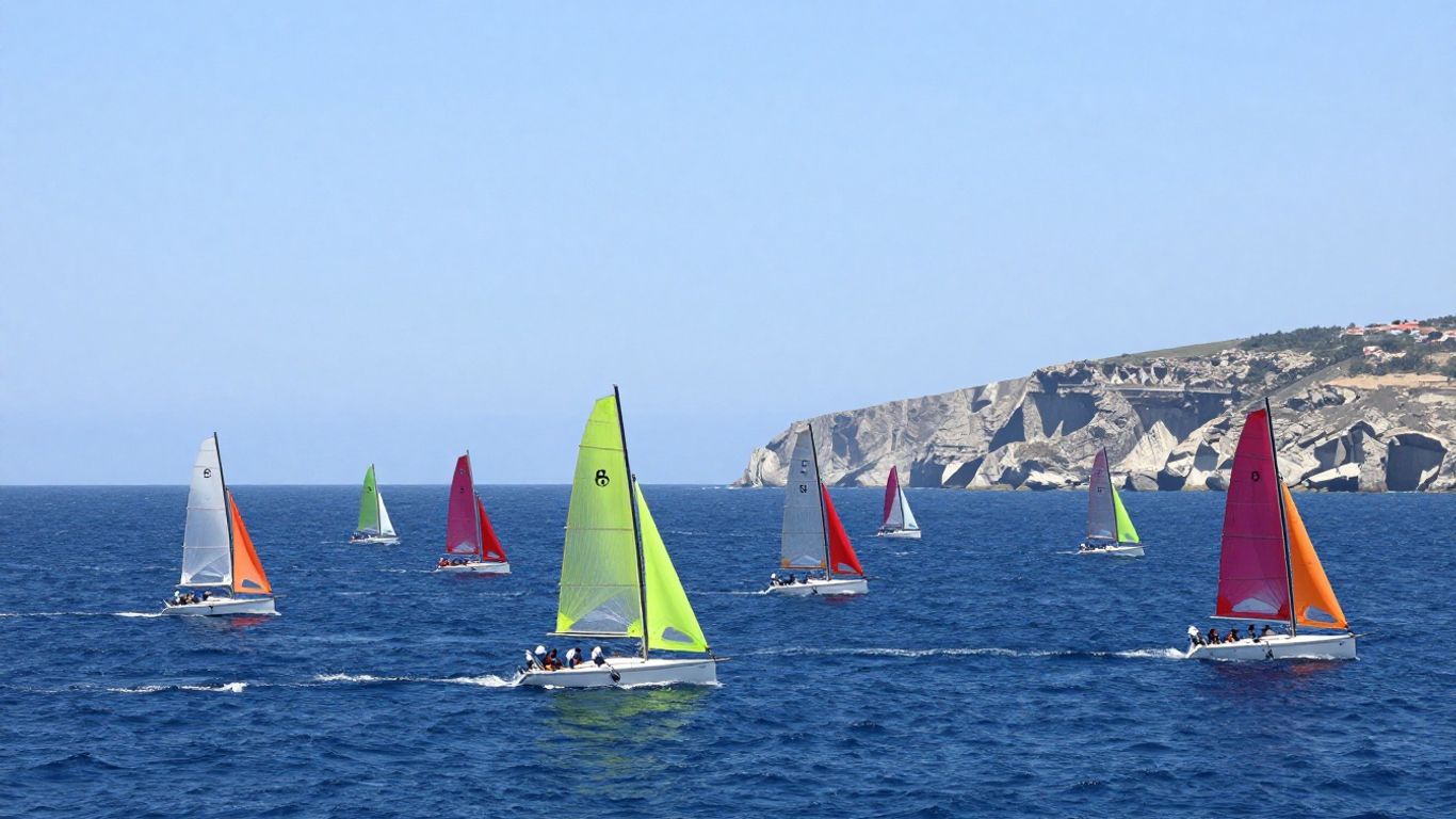 Sailing regatta on the ocean