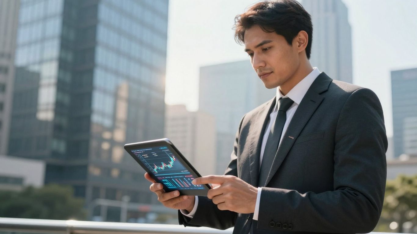 Finance professional looking towards a bright future.