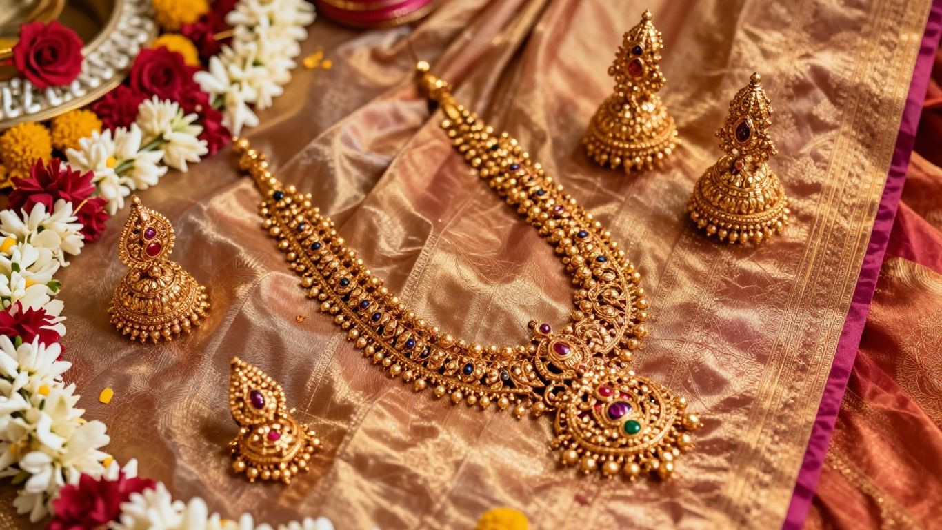 Bridal jewellery details with<a data-fixed=