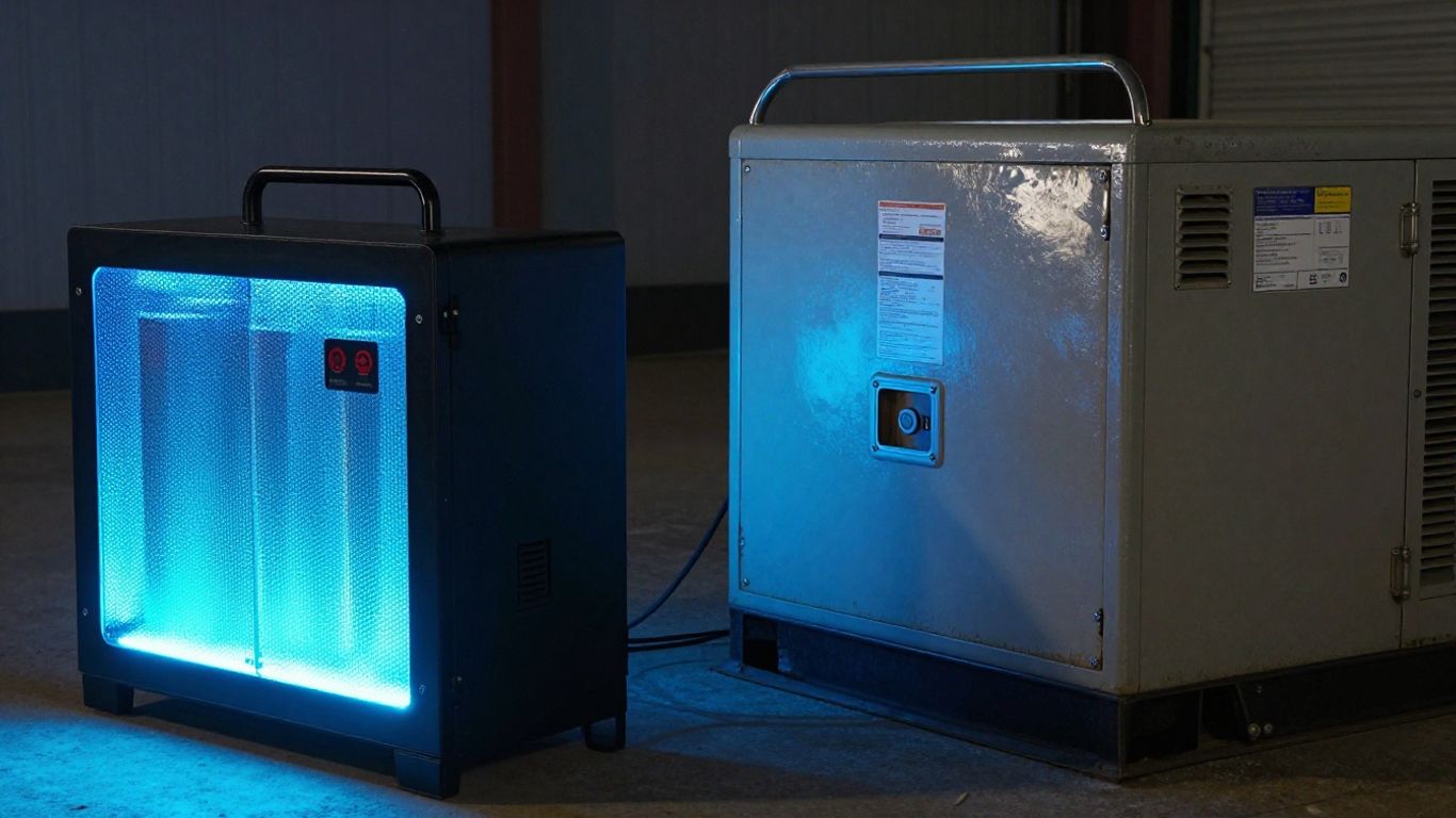 Battery backup system and standby generator comparison.