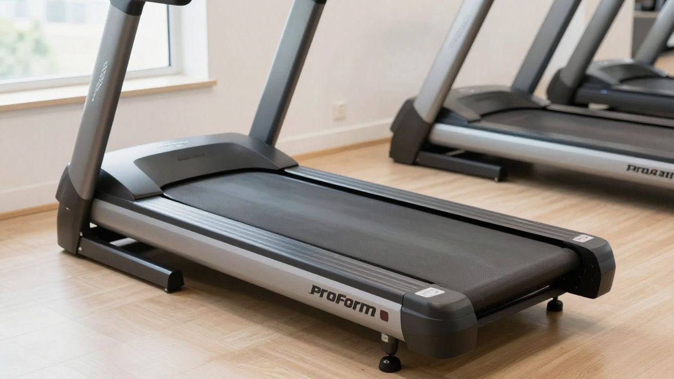 ProForm Carbon T10 treadmill in a home gym setting.