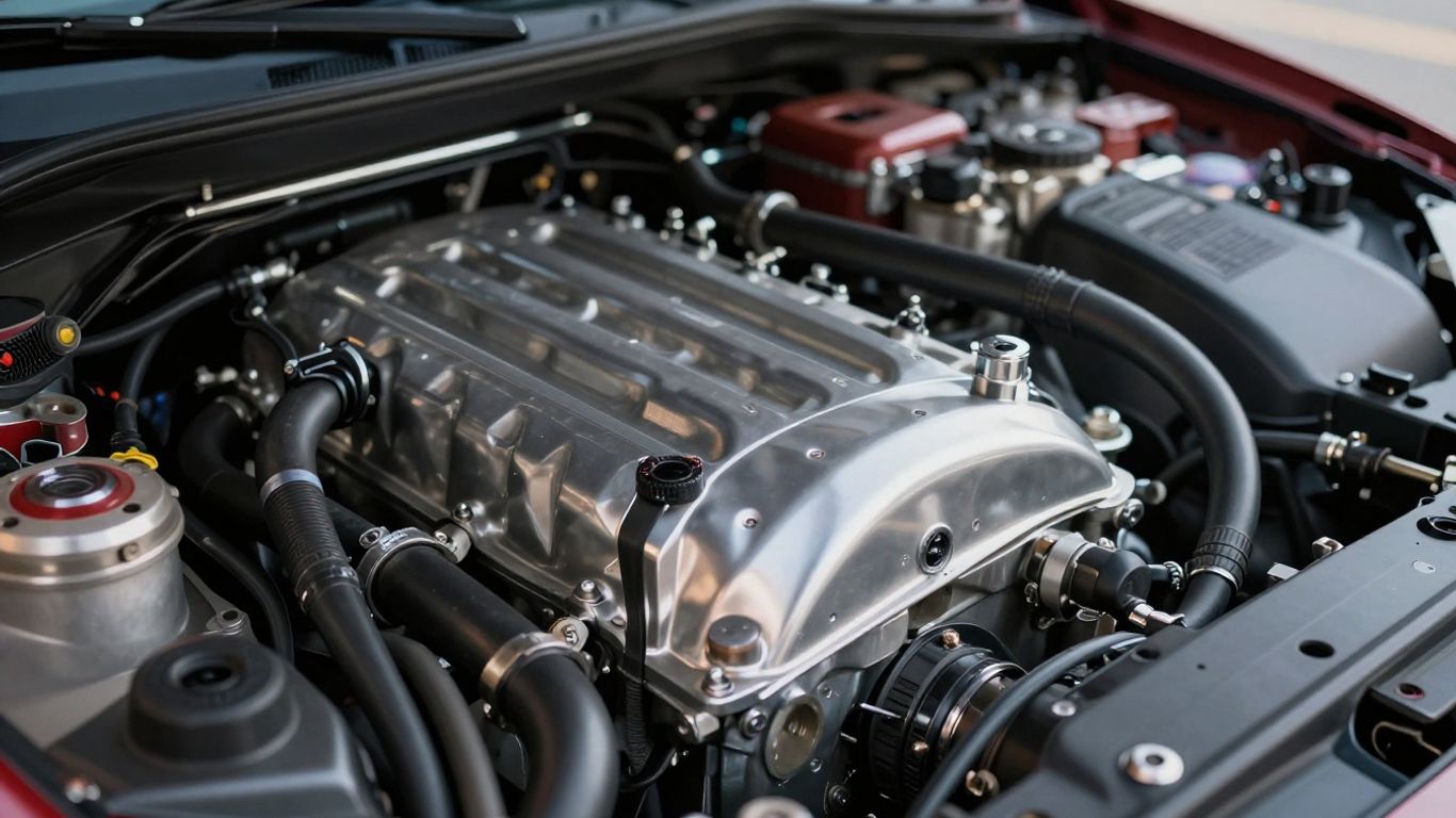 Subaru WRX engine bay with performance parts